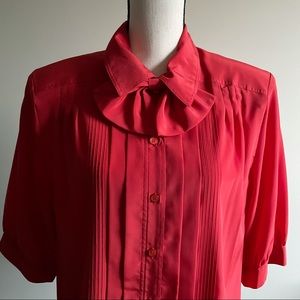 Josephine Red Vintage Blouse